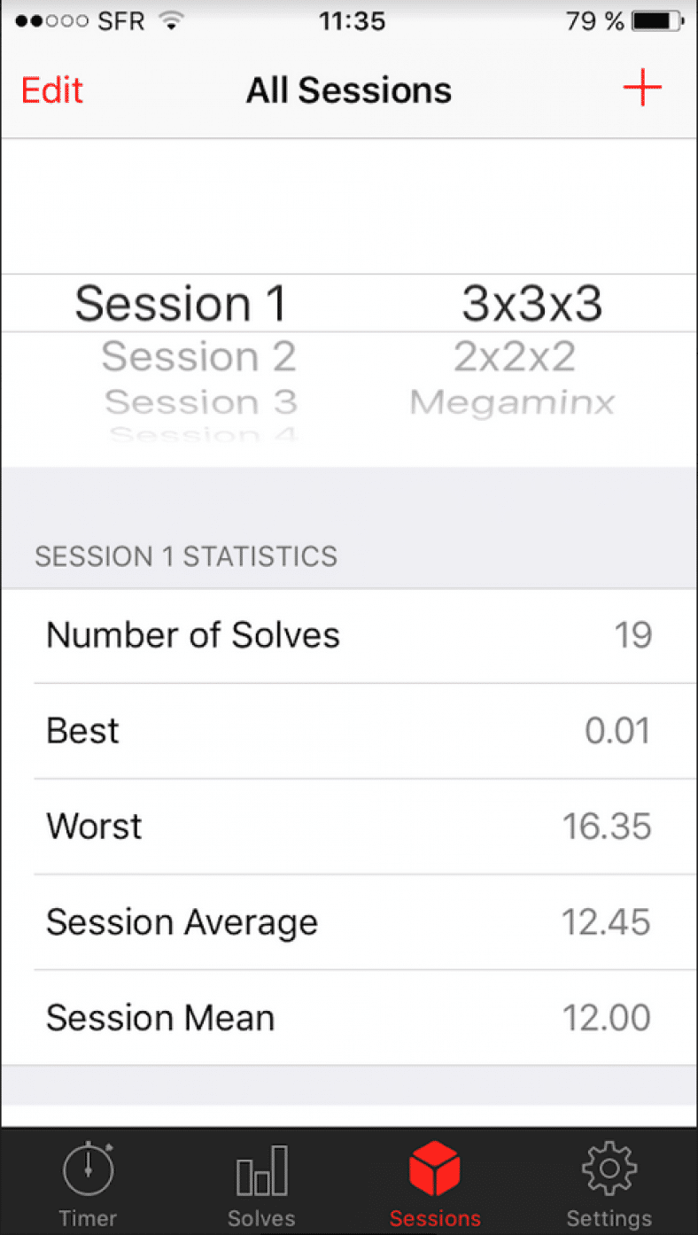 Rubik's cube Timer sur ordinateur et mobile Android et iOS comparatif