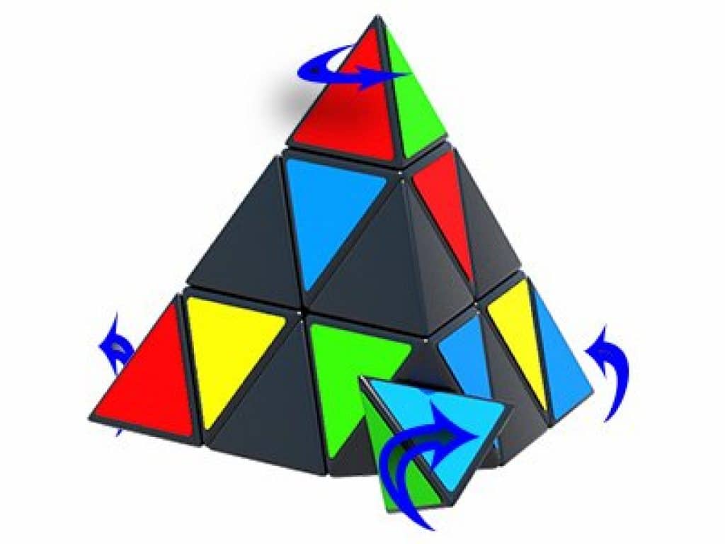 Como hacer una piramide de rubik